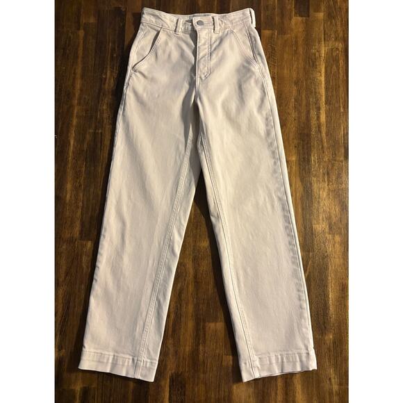 Everlane Women’s 0 Tall 24 x 27 Straight Leg Crop Pant High Rise Organic Cotton - Picture 1 of 12